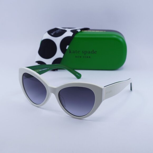 Final Price! Kate Spade PAISLEIGH/S 0VK6 9O White/Green/Grey Sunglasses main image 8